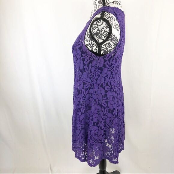 Free People Miles of Lace Tank Floral Midi Dress - Picture 7 of 8